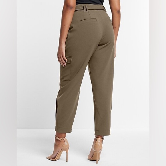 Express Super High Waisted Belted Cargo Pant - Picture 11 of 16
